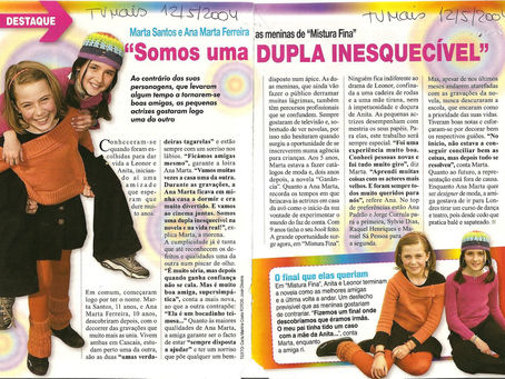 Publicação na revista TV Mais