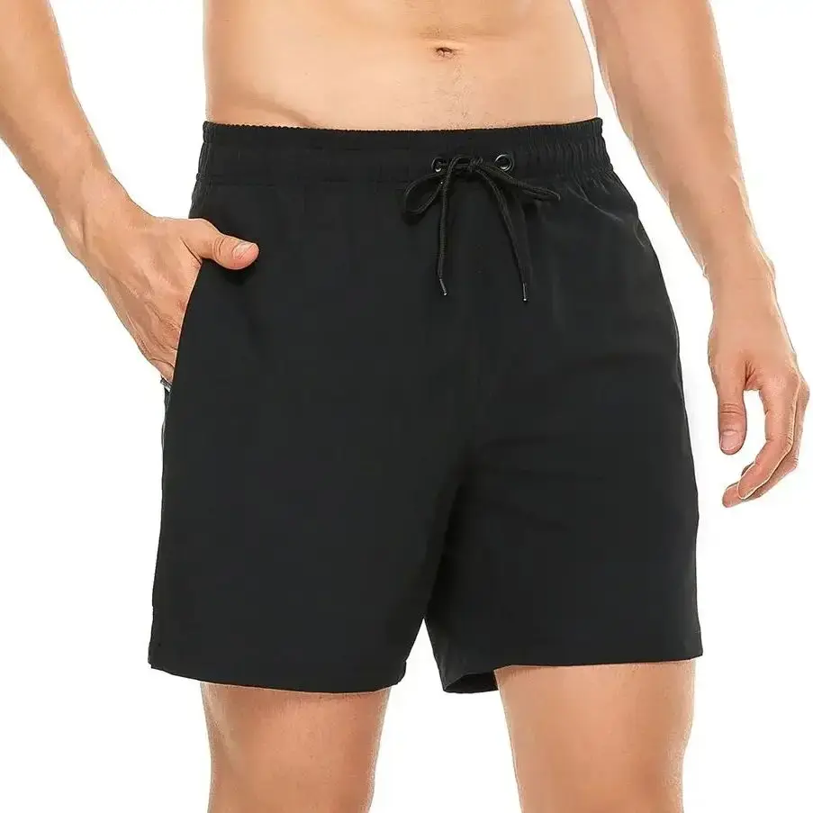 Thumbnail: Men's Swim Trunks Quick Dry Beach Shorts, Elastic Closure Swimming Shorts