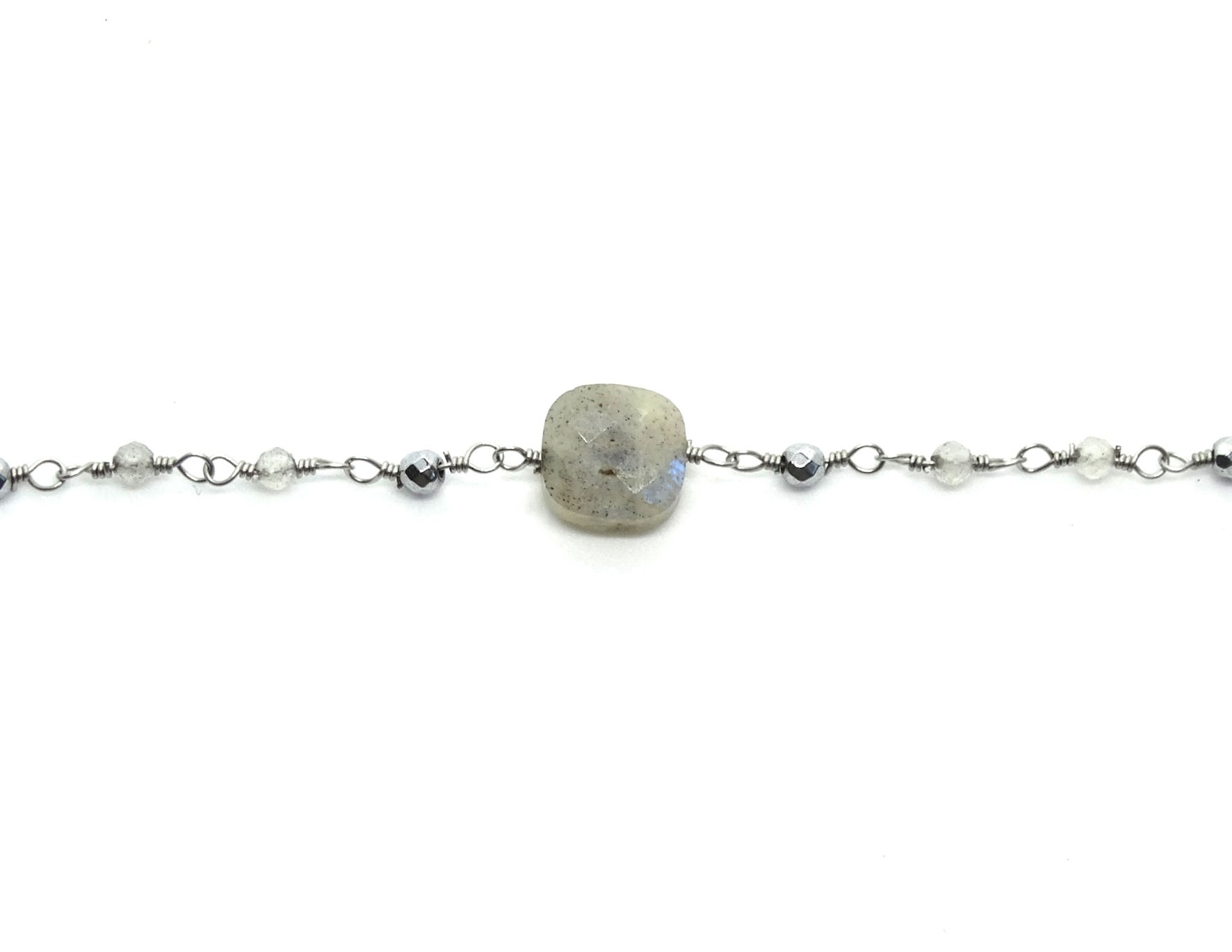 Bracelet Cuba Acier Labradorite