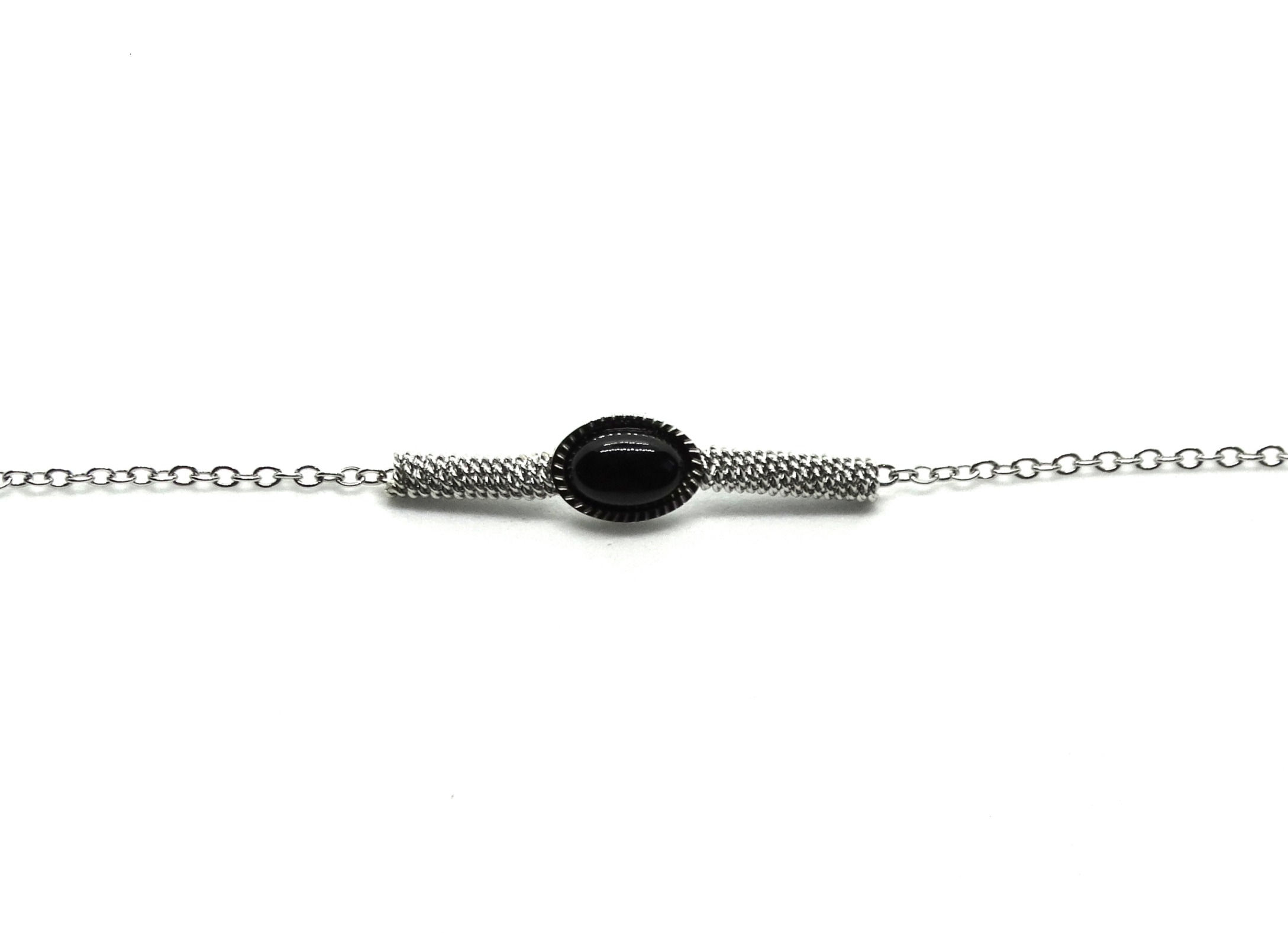 Bracelet Trancoso Acier & Onyx