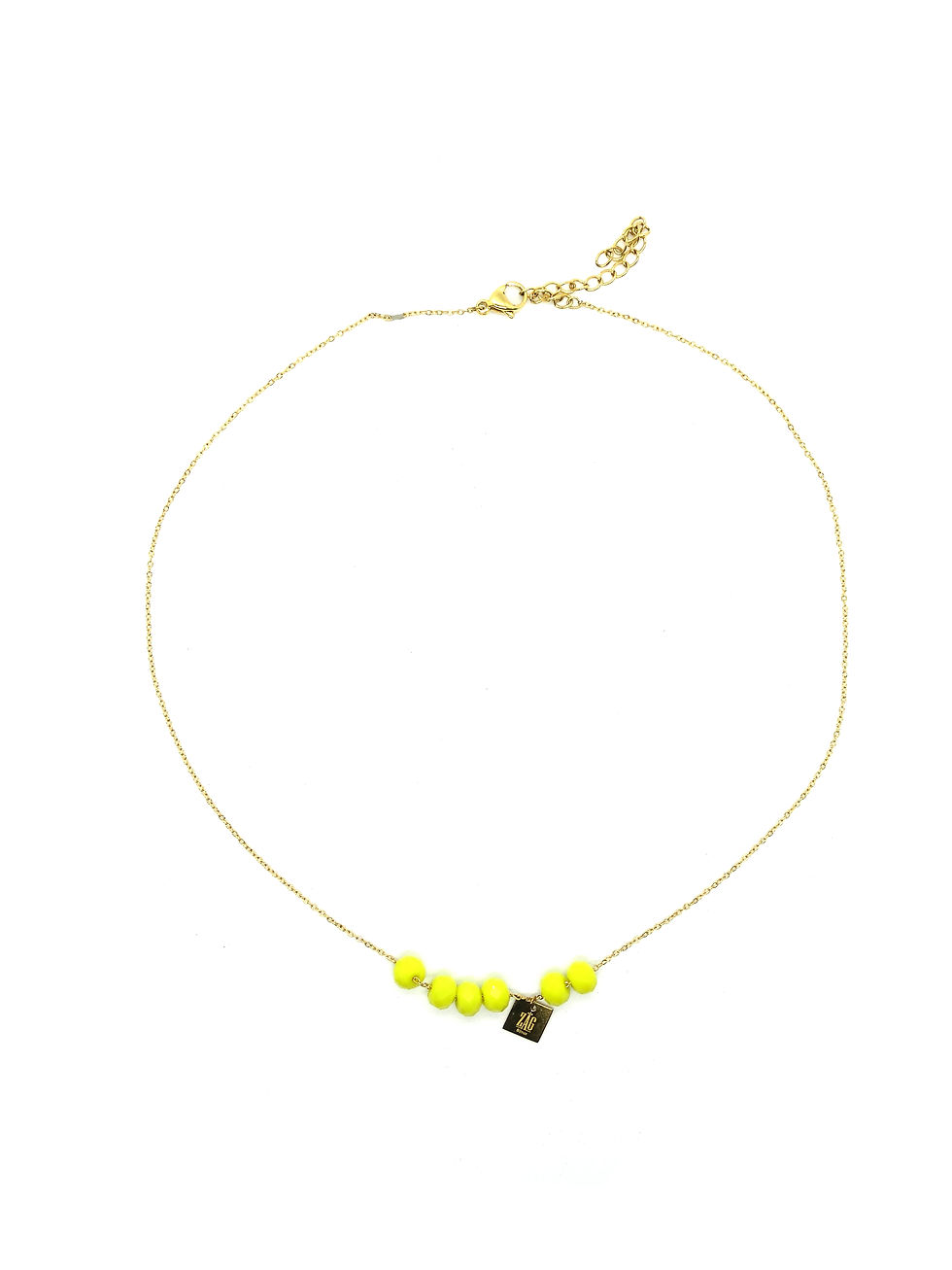 Miniature : Collier Doré Dragées Jaunes