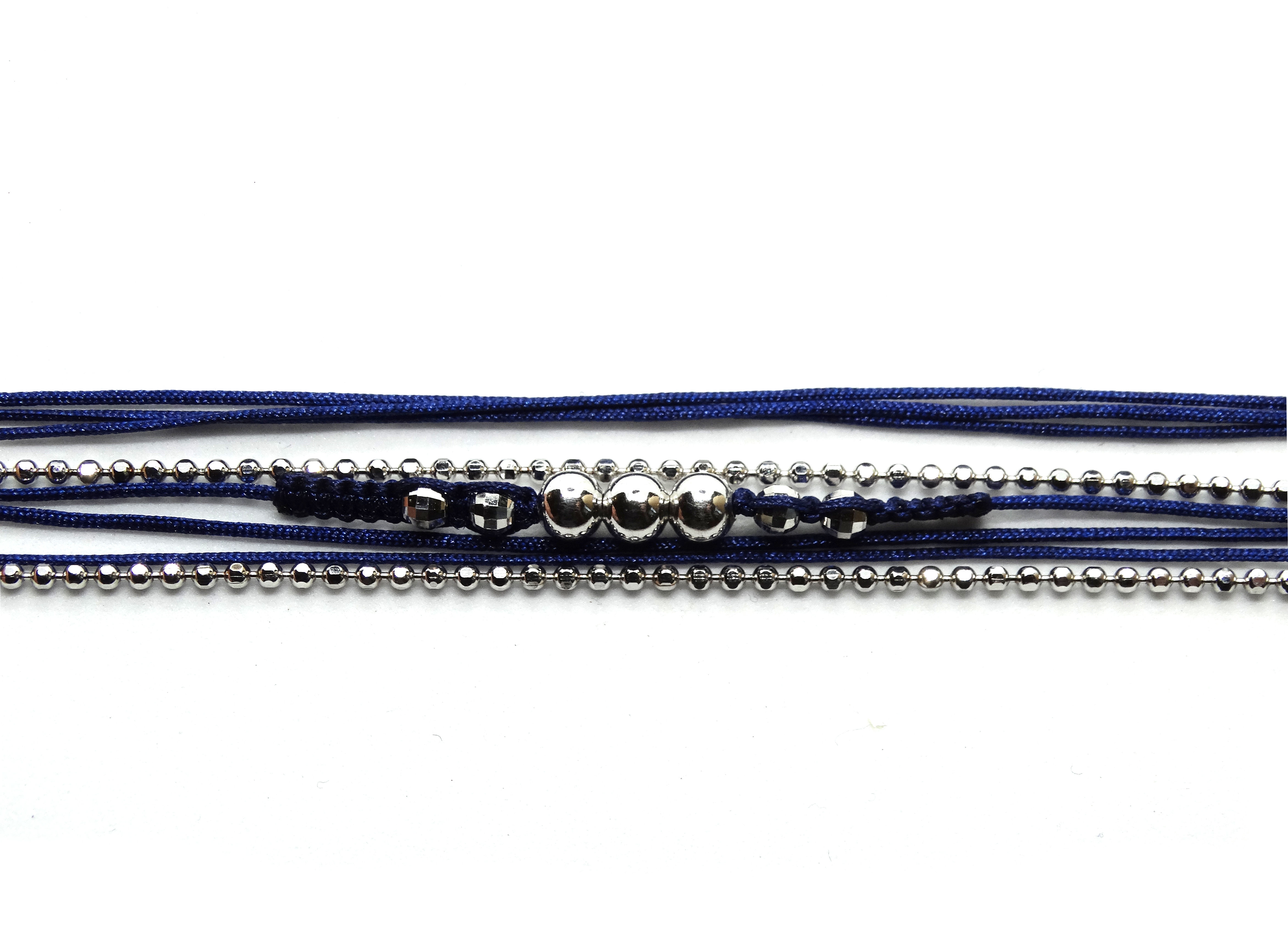 Bracelet Dalida Argent & Marine