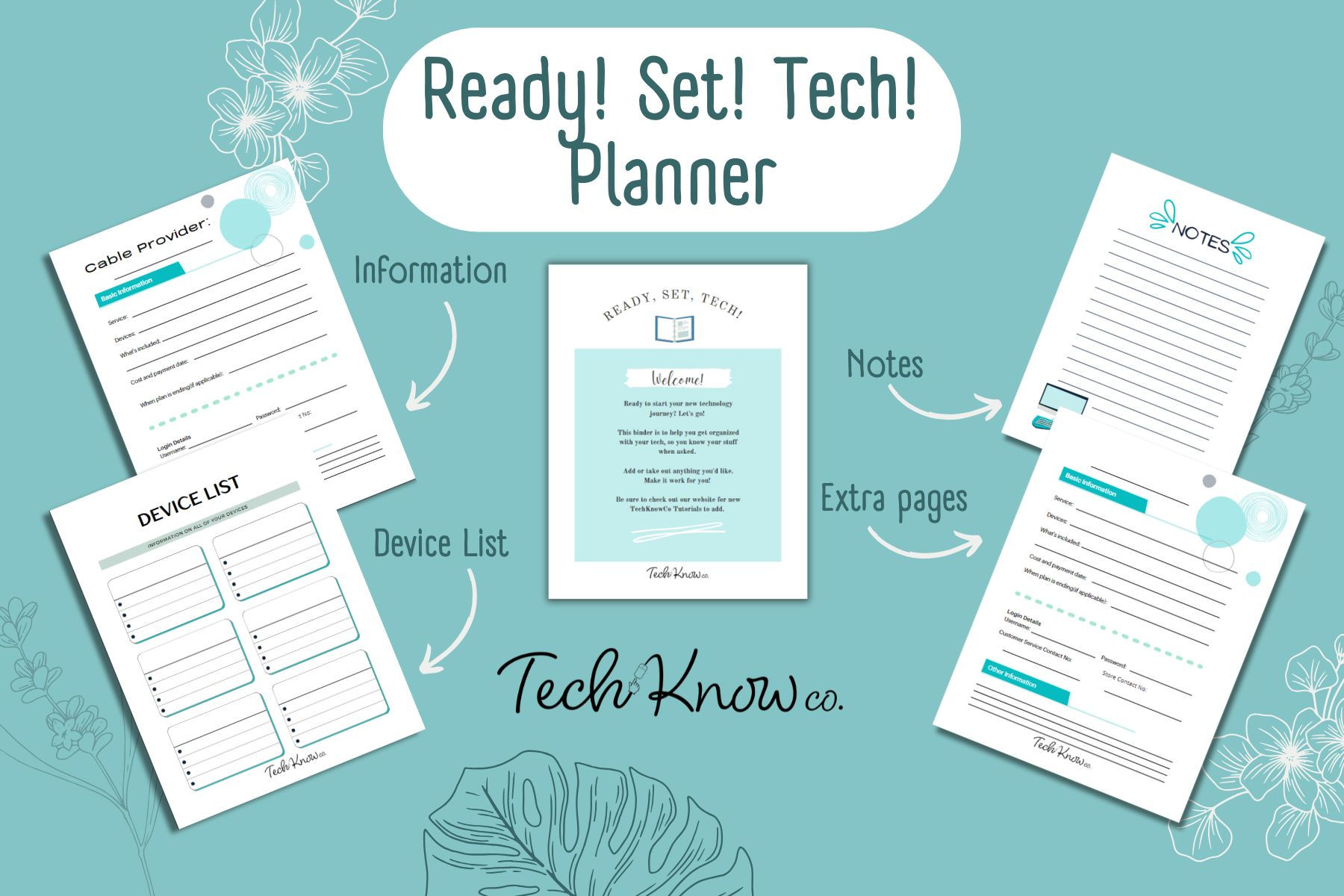 Ready! Set! Tech! Planner Fillable/Editable