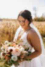 Earthy autumn bridal flowers by Studio Bloom Iowa