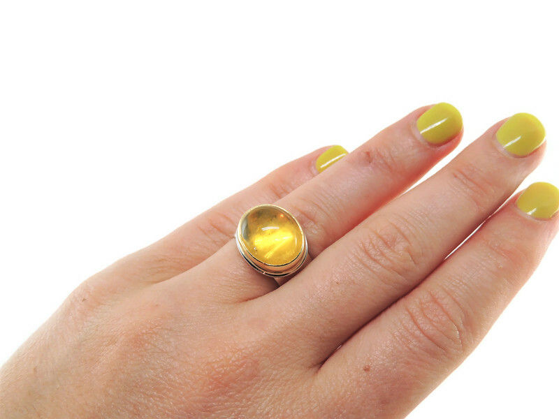 Thumbnail: Sterling Silver, 18k Yellow Gold, & Yellow Beryl Ring by Linda Blumel