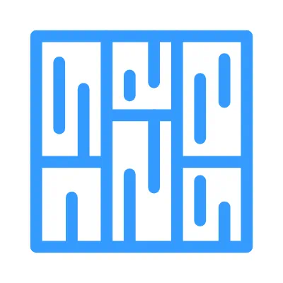 Blue floor plan icon for Minimal Systems.
