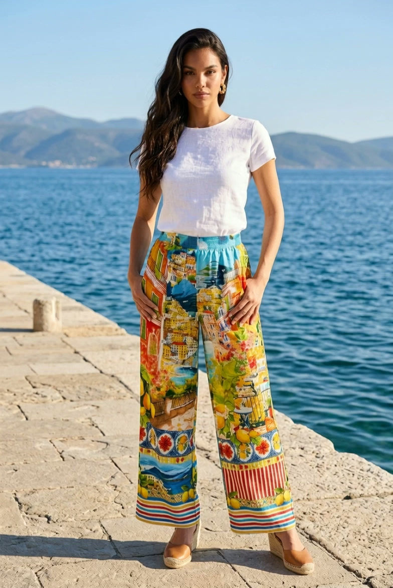 🍋 Amalfi Coast Feeling 🌊☀️ Statement-Hose
