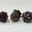 Thumbnail: Set of 3 Hand-Blown Glass Acorns – Smoky Amber Art Glass Paperweights