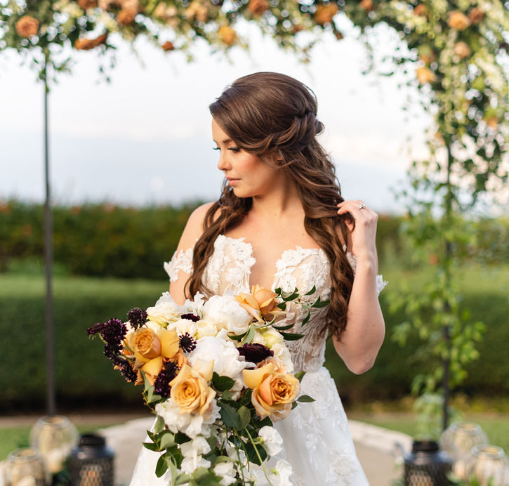 Bridal & event hair and makeup South bay Torrance Romantic halfup Halfdown