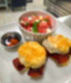 Pocket Sausage Sammich w/ Watermelon Feta Salad