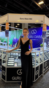 Promotional model working at an exhibitor booth during JIS Miami