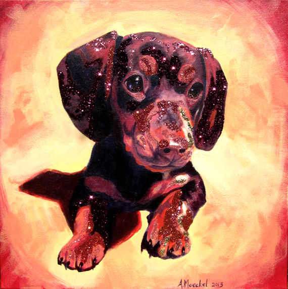 Thumbnail: PAINT & GLITTER, Custom Pet Painting on Canvas