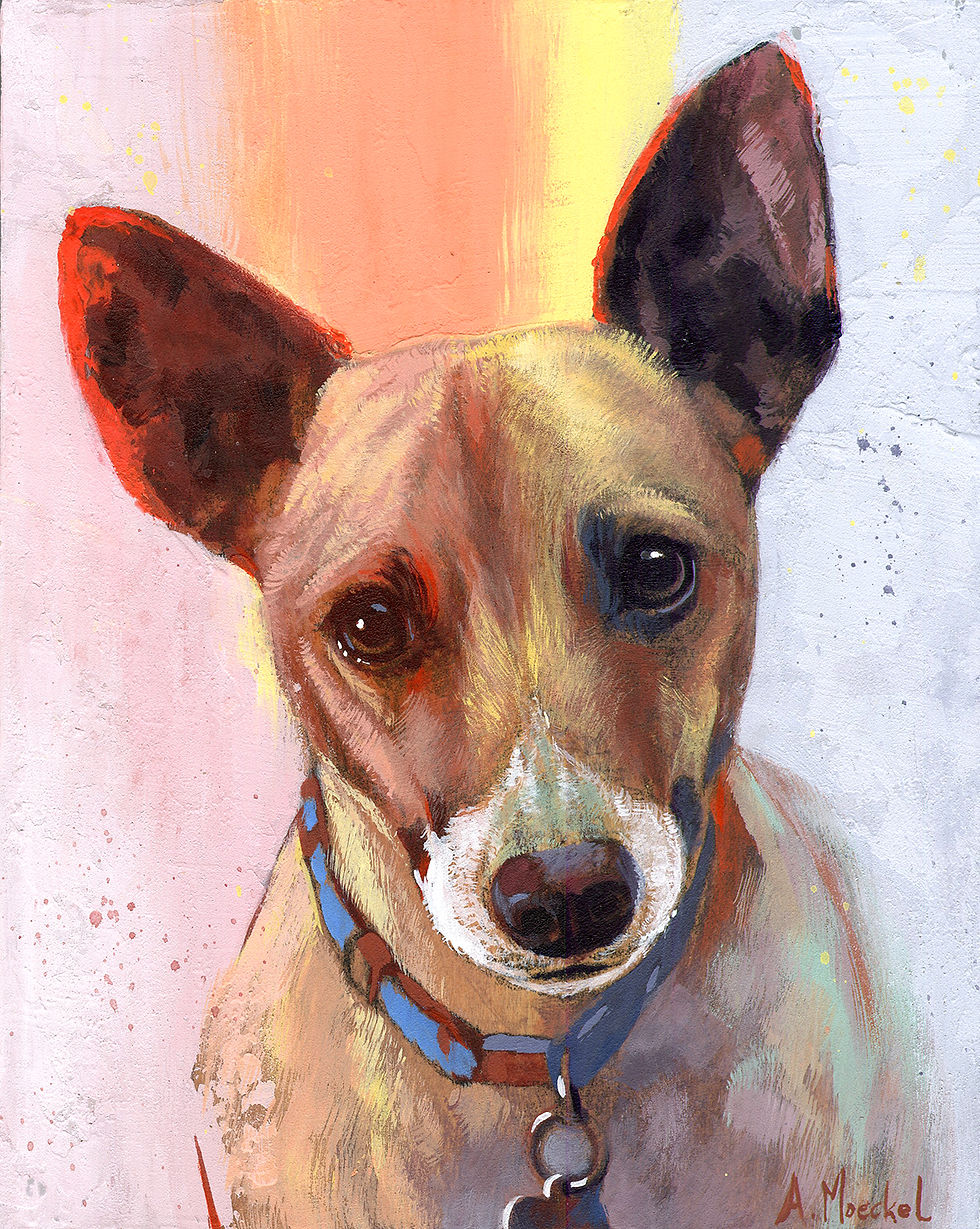Thumbnail: MIXED MEDIA, Custom Pet Portrait on Wood