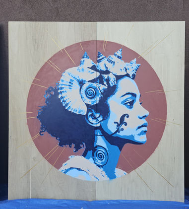 Fresque murale street art par PiNK Art RoZ - art urbain contemporain peinture monumentale France