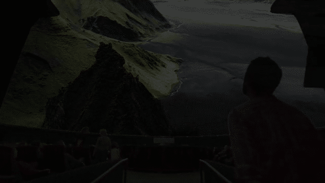 Theatre investor presentation video thumbnail featuring a futuristic dome theatre concept with immersive projection visuals.