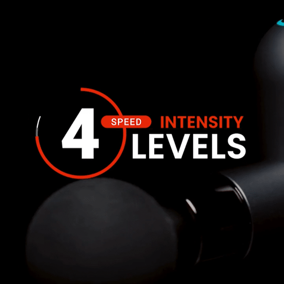 a black object with the words speed intensity levels on it