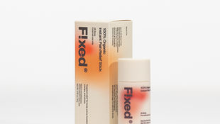 Fixed skincare product photography with box and container.