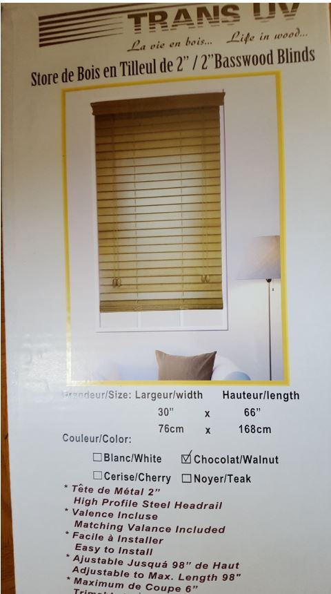Thumbnail: STORES HORIZONTAUX EN BOIS / BASSWOOD BLINDS