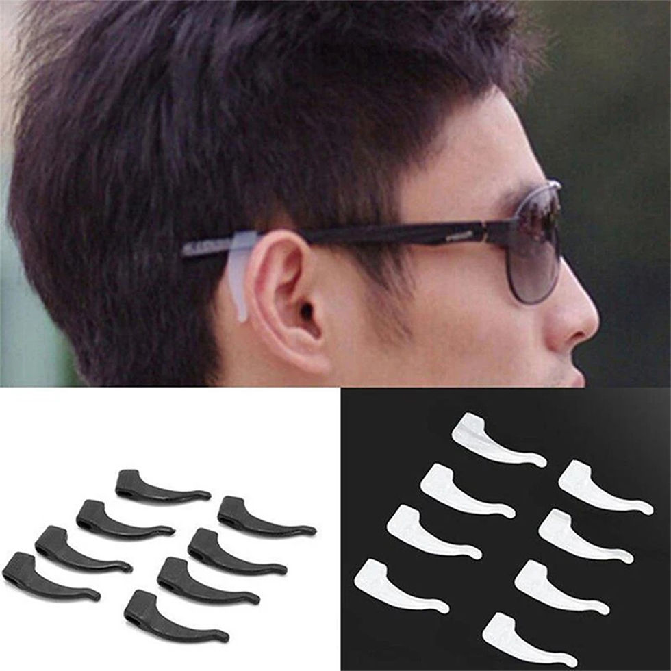 Thumbnail: Ganchos Antiderrapantes de Silicone para Óculos (5 Pares)