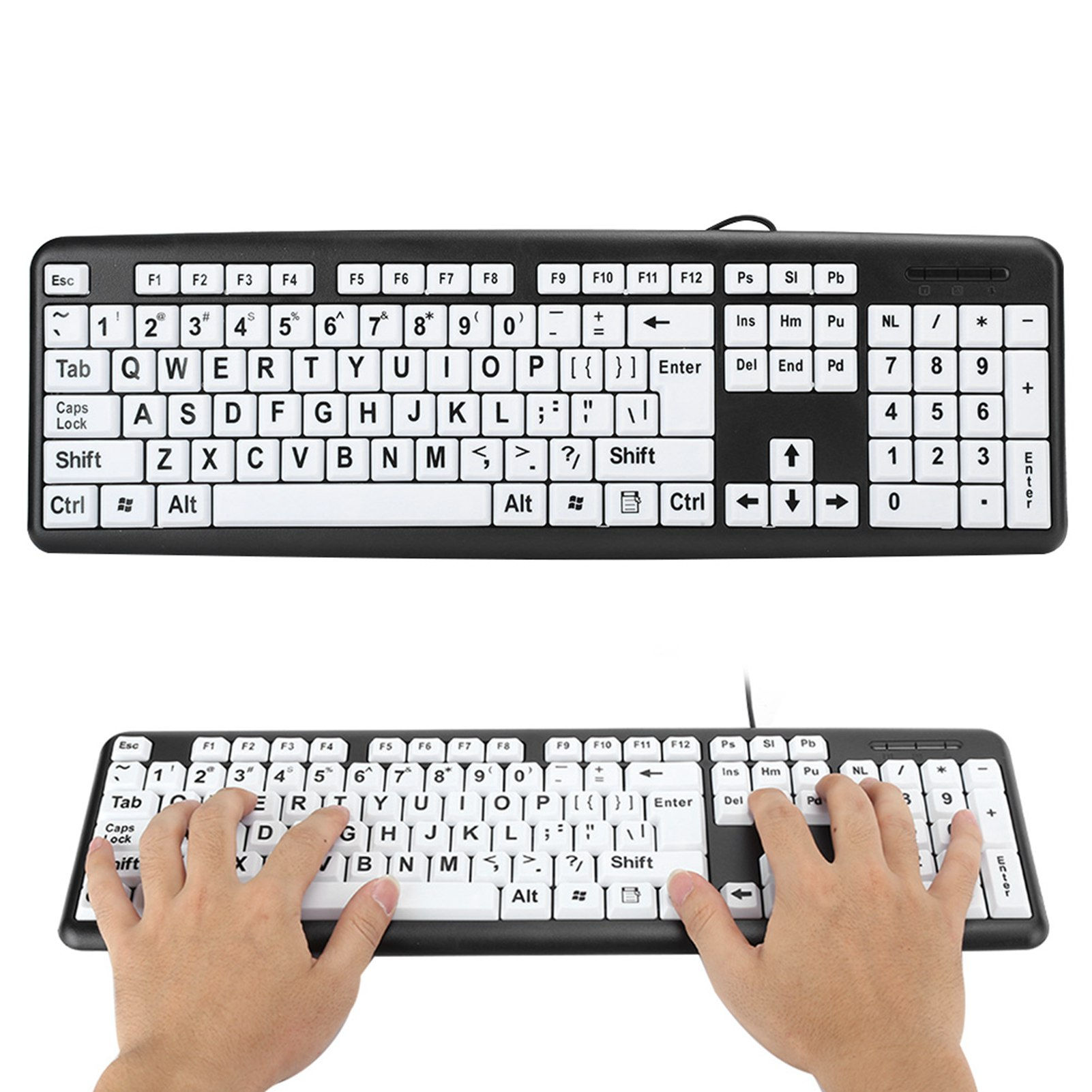 Teclado Ampliado com Teclas Grandes