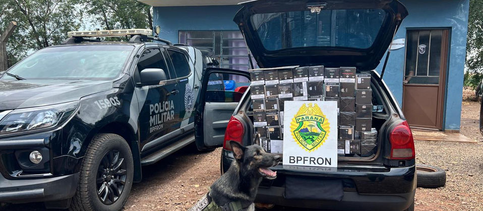 BPFRON APREENDE VEÍCULO CARREGADO COM CIGARROS ELETRÔNICOS EM MARECHAL CÂNDIDO RONDON-PR