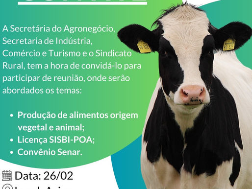 Reunião em Palotina sobre produção de alimentos de origem vegetal e animal