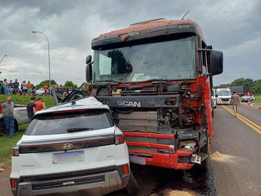 PRF atende grave acidente com óbito na BR-277 em Céu Azul (PR)