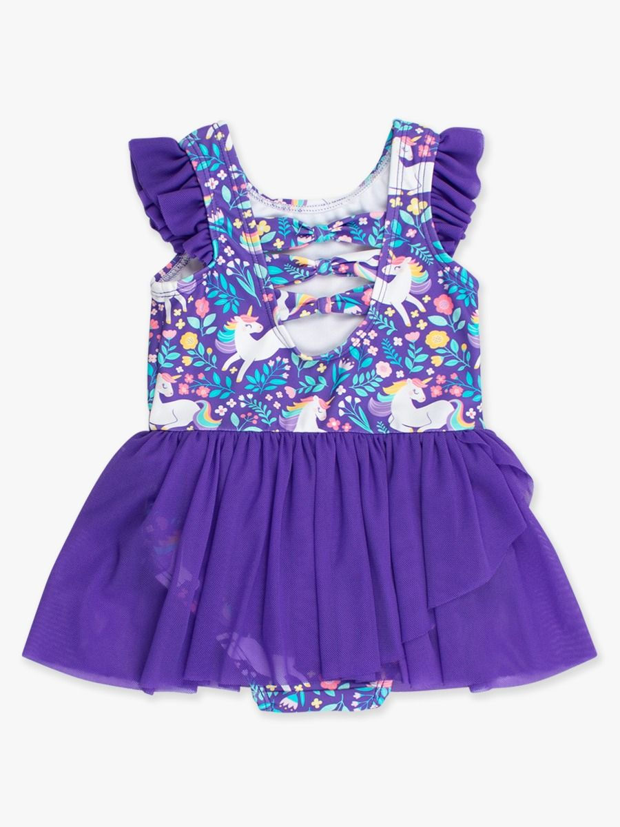 Thumbnail: Unicorn Meadow Flutter Sleeve Leotard