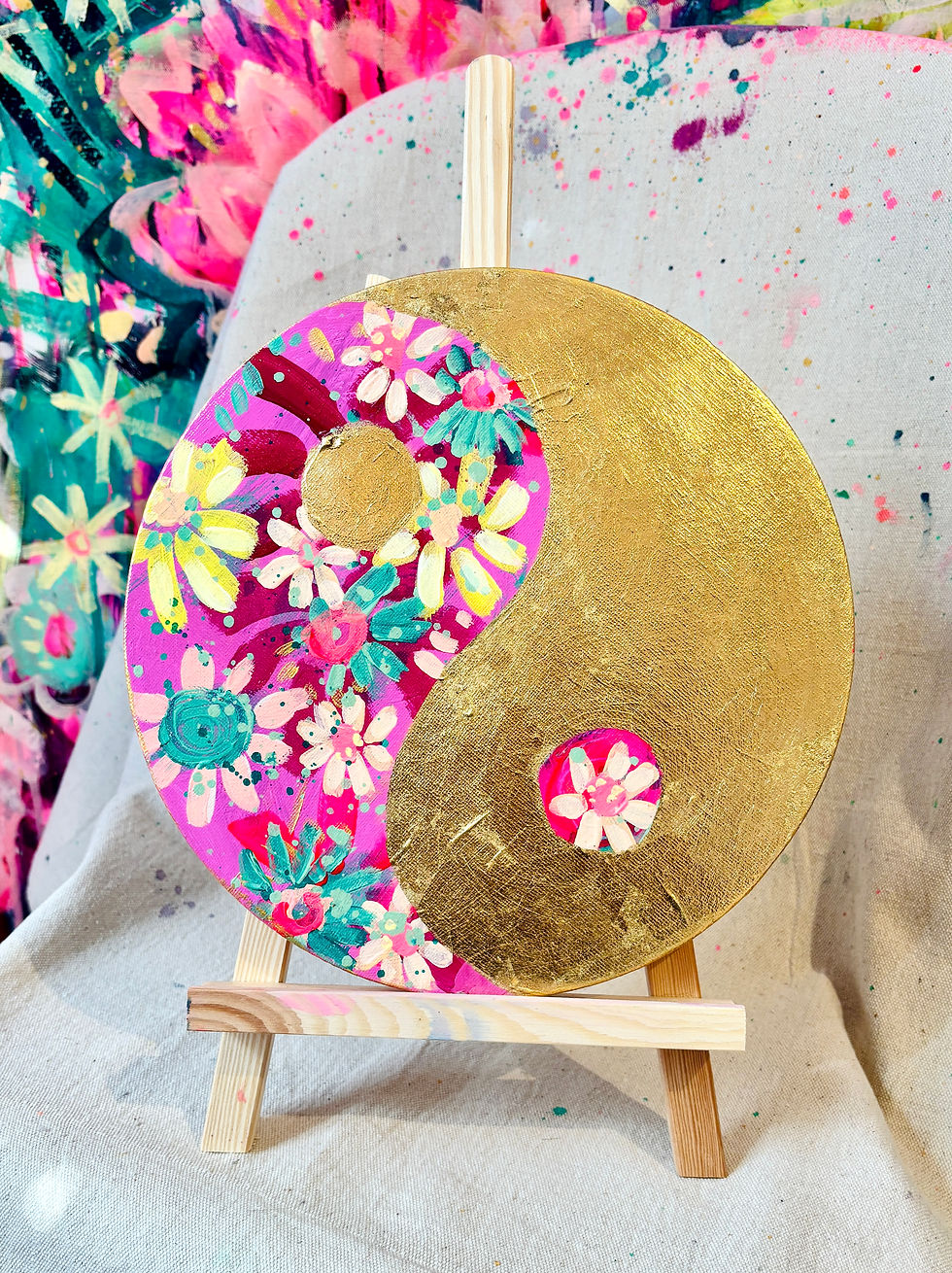 Thumbnail: YIN YANG Painting - Fuschia Floral