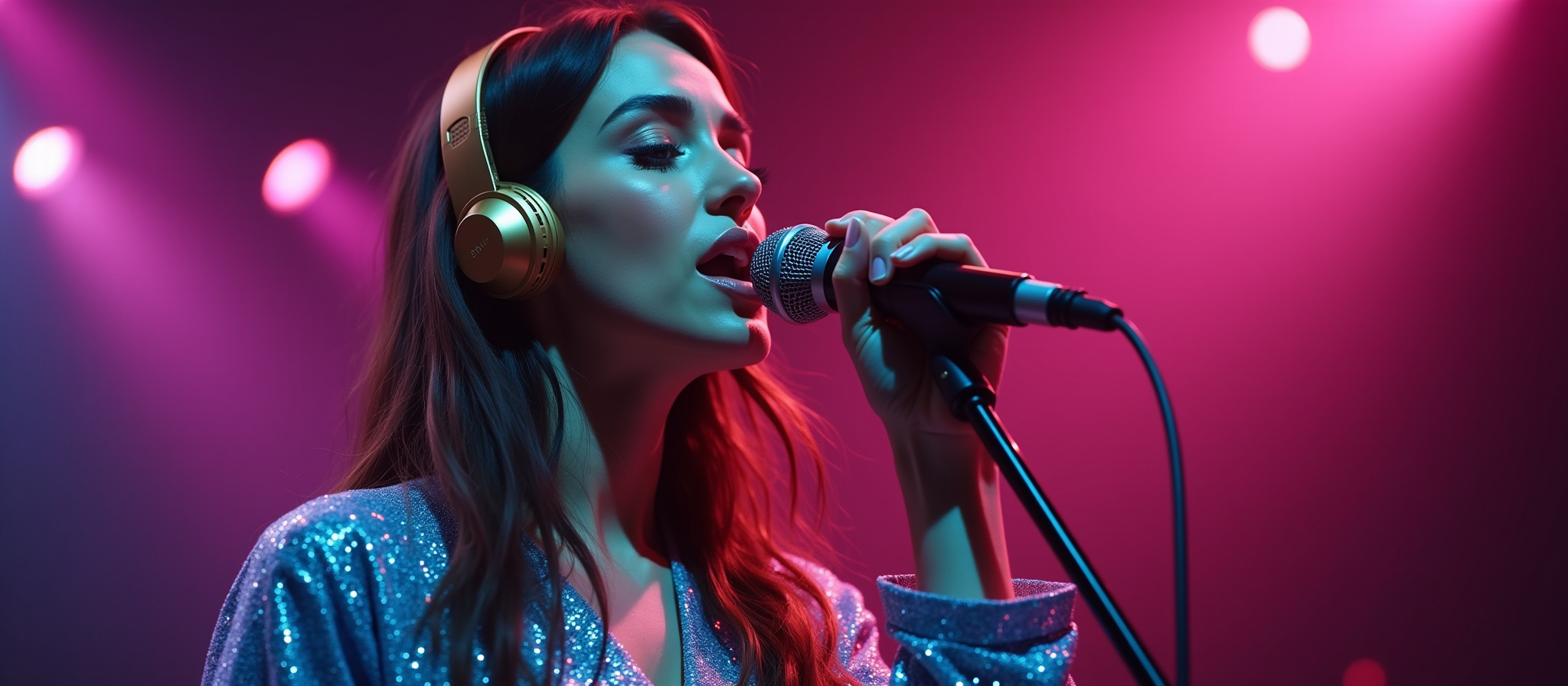 Cantora criada por IA para divulgar o reality show de música por IA, The Song AI