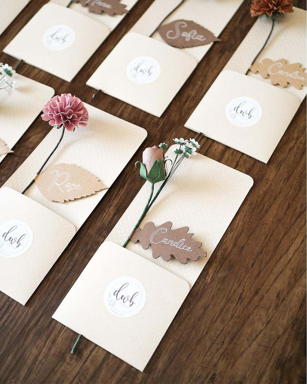 Thumbnail: Paper Rose Bookmark in Almond