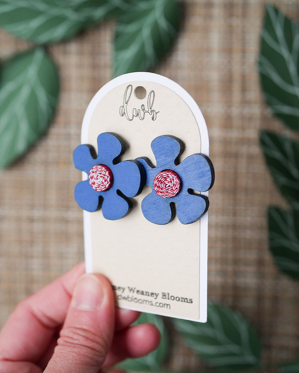 Thumbnail: Bills-inspired flower earrings