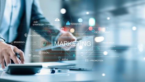 cross channel digital marketing concept.