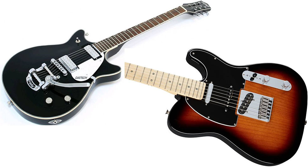 Gretsch Double Jet and Fender Nashville Telecasters are great platforms for Cover Guitars