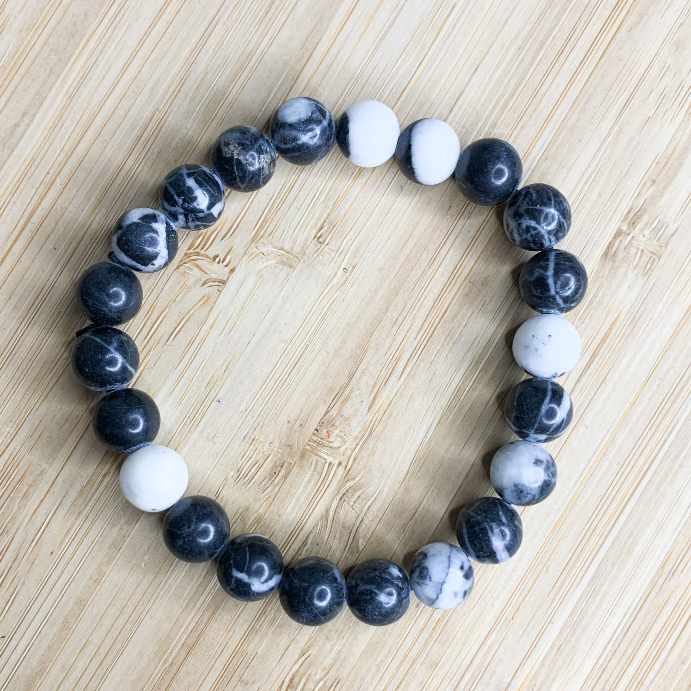 Zebra Jasper Crystal Bracelet 8mm