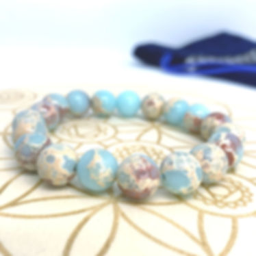 Agalmatolite Crystal Bracelet 10mm Beads