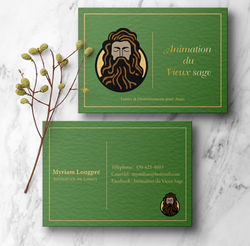 Création de logo Identité visuelle — Animation du Vieux Sageet Carte de Visite