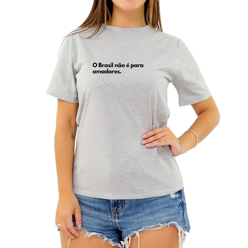 Miniatura: Camiseta Frase O Brasil Não É Para Amadores Feminina