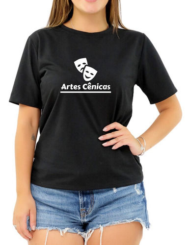Camiseta Faculdade Artes Cênicas Teatro Universidad Feminina