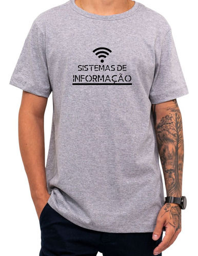 Miniatura: Camiseta Faculdade Sistemas Informação Universidade Algodão