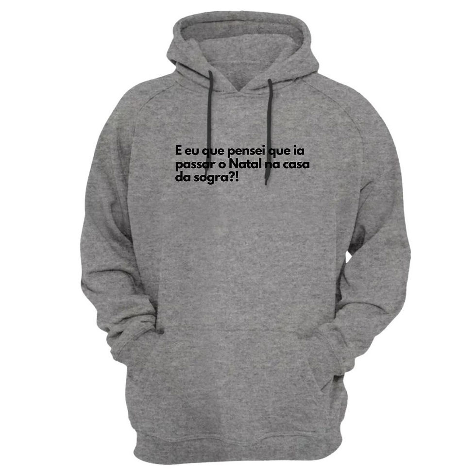 Miniatura: Blusa Moletom Capuz Frase Natal Na Casa Da Sogra Criativa