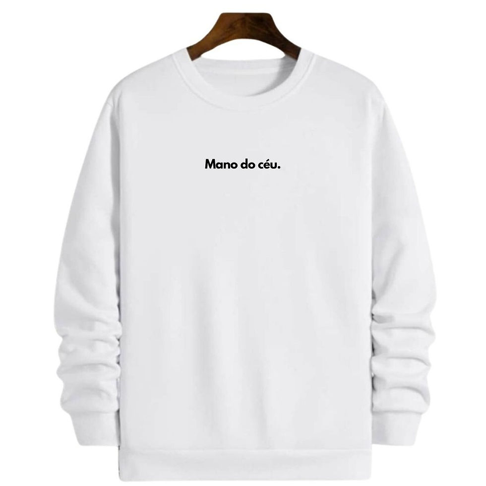 Miniatura: Blusa Moletom Gola Frase Mano do céu Criativa