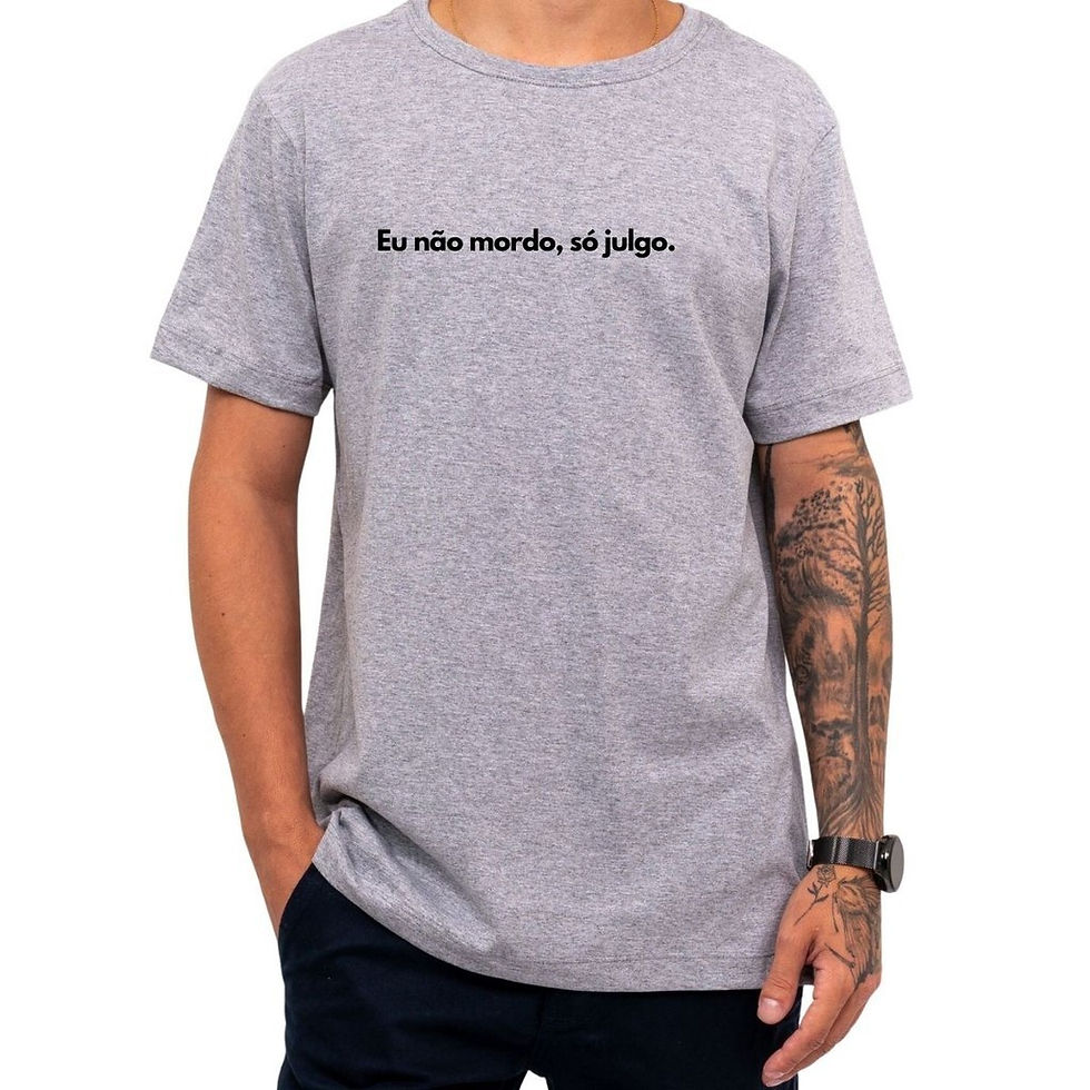 Miniatura: Camiseta Frase Eu Não Mordo Só Julgo Criativa Engraçada