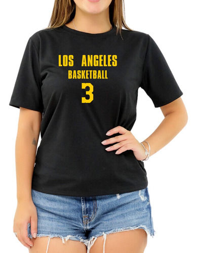 Camiseta Basquete Feminina Los Angeles Basketball número 3