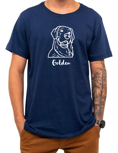 Miniatura: Camiseta Pet Golden Retriever Cachorro Cão Raça Presente