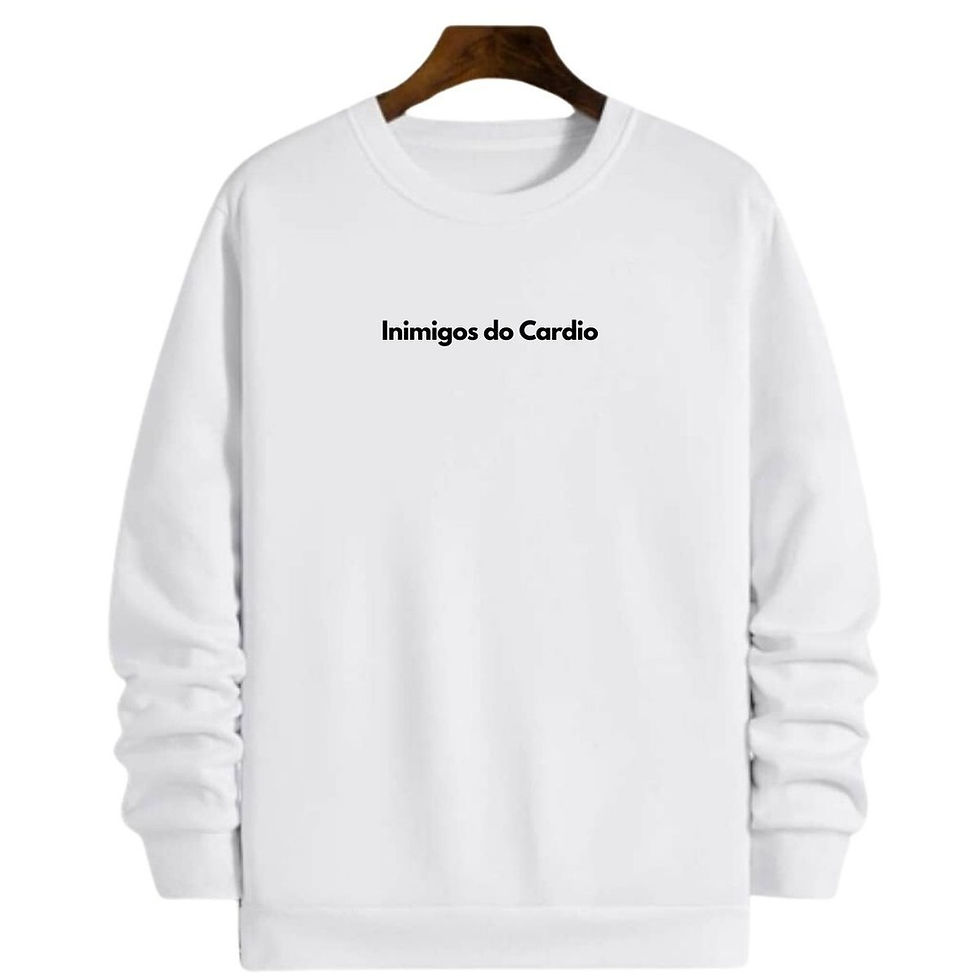 Miniatura: Blusa Moletom Gola Frase Inimigos do Cardio Criativa