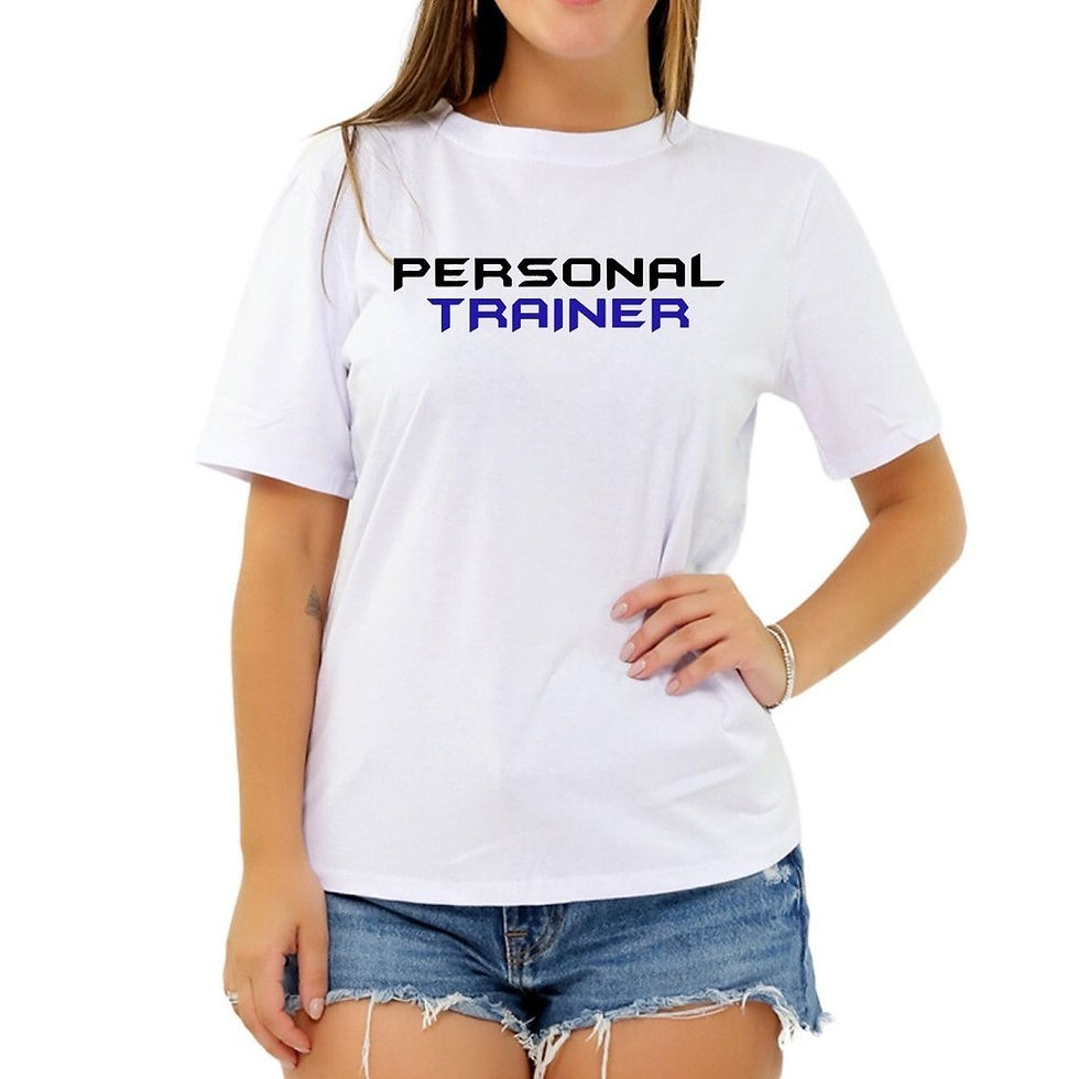 Miniatura: Camiseta Frase Personal Trainer Educação Física Feminina