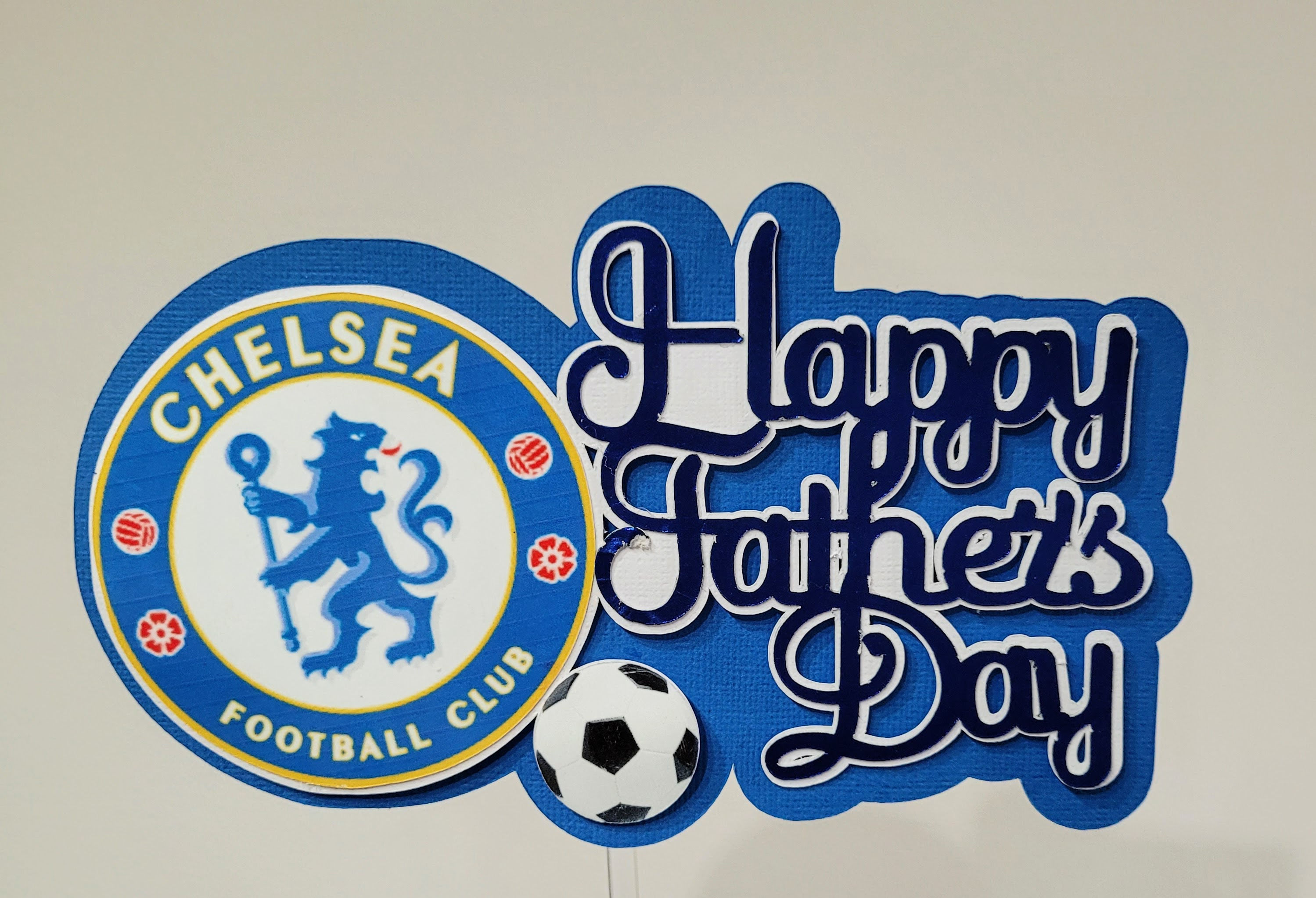 Happy Father's day sports football cake toppers Arsenal, Chelsea etc