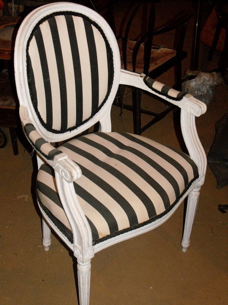 Ornate striped chair