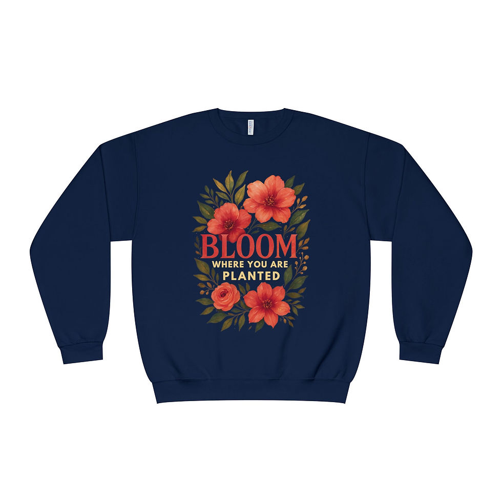 Thumbnail: Bloom Where You Are Planted [Revised Design] - NuBlend® Crewneck Sweatshirt